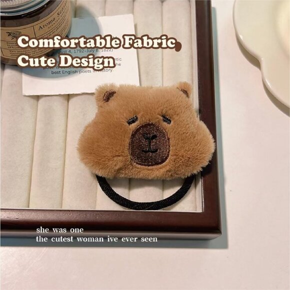Cute Capybara Headband Plush Hair Accessory Set for Adults main image 5